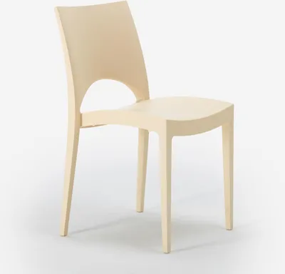Produktbild von Paris Grand Soleil Stühle für Küche Zuhause Bar Polypropylen stapelbar - Beige
