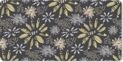 Produktbild von MuchoWow® Mauspad Mousepad Abstrakt - Blumen - Muster 60x30 cm - Mousepads - Maus Mat - Pad - Mausunterlage - Nachhaltig