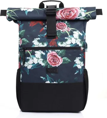 Produktbild von Damen-Rucksack, Laptop-Rucksack für 17,3-Zoll-Laptop, Schulrucksack für Teenager-Mädchen mit USB-Ladeanschluss – für Arbeit, Universität, Schule, Reis