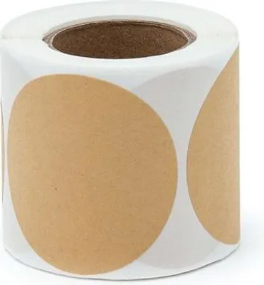 Obrázek produktu pro EKO - BRIGHT - KRAFT kruhové samolepky Fi60mm 250ks