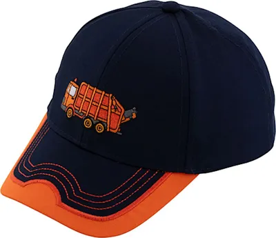 Fiebig Kinder Baseball-Cap mit Traktor-Muster in 251-Orange