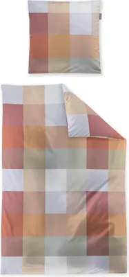 Produktbild von Irisette Mako-Satin Bettwäsche-Garnitur Wave 8542 Farbe rot Größe 140x200+70x90