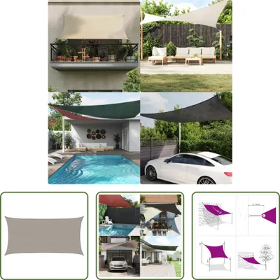 Produktbild von The Living Store Sonnensegel 160 g/m² Rechteckig Hellgrau 2,5x4,5 m HDPE