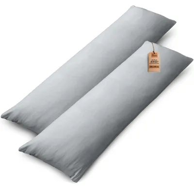 Immagine prodotto di set di 2 copricuscini 100% cotone 40x145 cm grigio argento