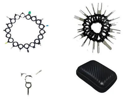 Image de Kit de démontage de connecteurs automobiles, compatibilité universelle, kit de 59/41 pièces, 41 pièces