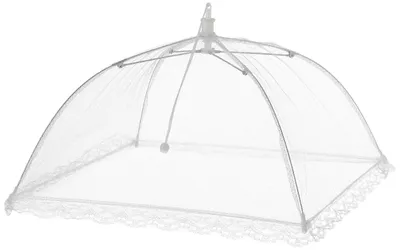 Lebensmittelabdeckung aus Mesh, weiß, 30,5 cm, klappbar