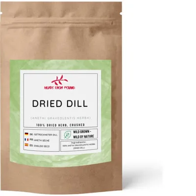 Produktbild von Herbs from Poland Dillkraut getrocknet – Aromatisch & verdauungsfördernd, Für Küche & Kräutertee, 100% Natur aus Polen – 500g