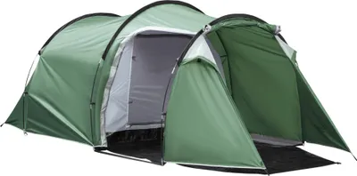 Produktbild von Campingzelt für 2-3 Personen stabil wasserdicht Familienzelt mit Seitentür Fenster Packtasche, Zelt mit 2000mm Wassersäule Tunnelzelt Kuppelzelt für Camping Reise Trekking Garten, Dunkelgrün