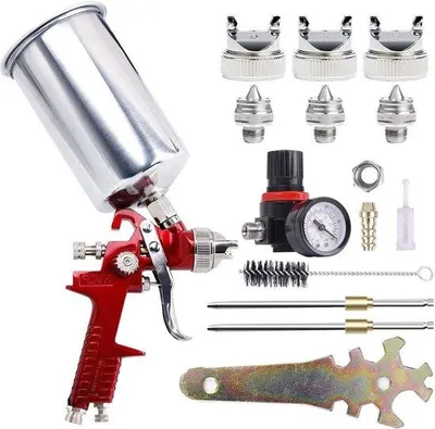Produktbild von Luftspuitpistole HVLP 1000 CC Aluminium rot