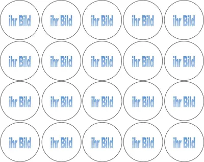Produktbild von Cupcake Keks  Kuchen Aufleger 5 cm rund 20 Stück Oblatenpapier 0,6 Wafer Paper keine - einfach selber ausschneiden