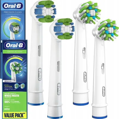 Immagine prodotto di Oral-B | Set di 4 testine Oral-B - Precision Clean + Cross Action - Qualità originale - Lunga durata
