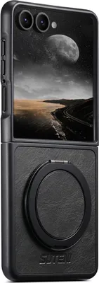 Produktbild von Für Samsung Galaxy Z Flip7 5G Suteni MagSafe 360 Grad Ringhalter Hülle Schwarz
