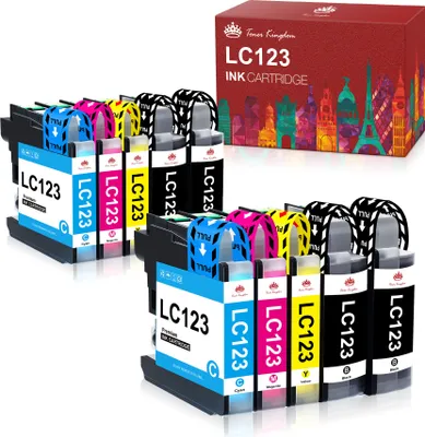 Produktbild von 10 packs Tintenpatronen Kompatibel für Brother LC123XL für DCP-J132W DCP-J152W DCP-J172W MFC-J6520DW DCP-J752DW DCP-J552DW MFC-J470DW MFC-J870DW