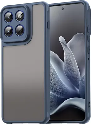 Image de Étui pour Motorola Edge 70 - Coque arrière Phonesta AirFrost Semi-Transparent - Bleu mat