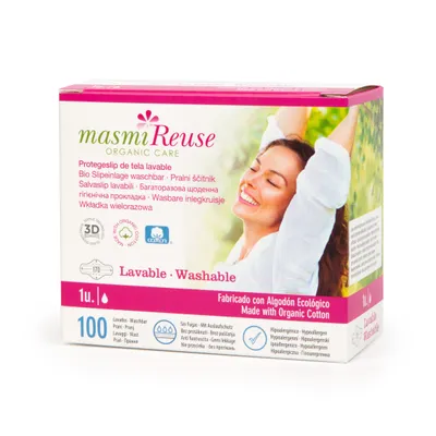 Zdjęcie produktu dla Wkładka wielorazowa nieprzepuszczalna EKOLOGICZNA BIO 100% bawełna organiczna MASMI 1 szt.