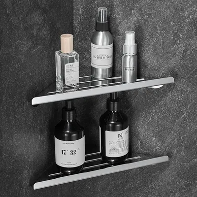 Image de Solidchoice - Ensemble de 2 étagères murales pour douche, sans perçage