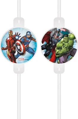 Produktbild von Avengers  4 Trinkhalme kompostierbar