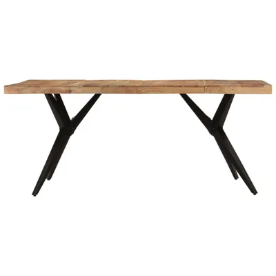 Immagine prodotto di Tavolo da Pranzo Nero 180x90x77 cm in Legno Massello d'Acacia