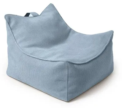 Immagine prodotto di MeowBaby Sako Bag Pouf poltrona per bambini, velluto a coste fini, 70x60x50 cm, blu