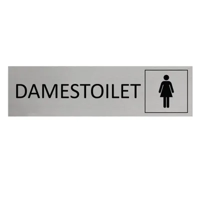 Produktbild von CombiCraft Aluminium Türschild mit Damestoilet  165x45mm