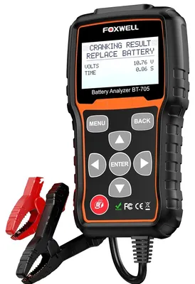 Obrázek produktu pro Testovač baterií, analyzátor startéru a nabíjecího systému, kompatibilní s 12V a 24V, FOXWELL BT705