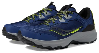 Image de Chaussures de trail pour hommes Saucony S20862-14 Aura TR, bleu marine/jaune, taille 42