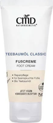 Produktbild von Fußcreme mit Teebaumöl, Bio Sheabutter & Avocadoöl für rissige & trockene Füße 100ml