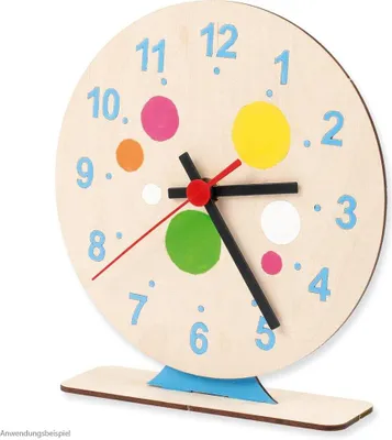 Produktbild von Uhr Steckbausatz Bastelset Holz Kinder 6 J