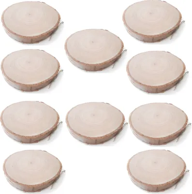 Produktbild von Slice Scheibe Birke Holz Cup Pad fi 8-10 cm g1 cm 10 Stück