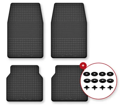 Obrázok produktu pre Gumové vaničkové autokoberce pre: Suzuki Jimny 1998-2007 SUV čierne 4 ks s úchytmi