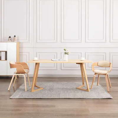 Obrázek produktu pro VidaXL 287387, Bavlna, Nepravá kůže, Pěna, Polyuretan (PU), Dřevo, 110 kg, 490 mm, 515 mm, 715 mm, 40 cm