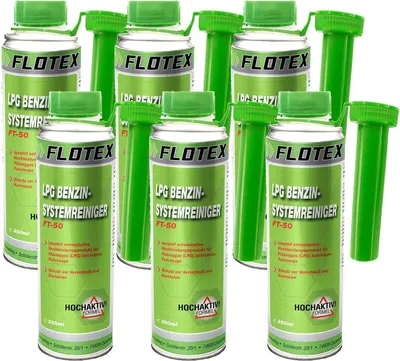 Produktbild von Flotex LPG Benzinsystemreiniger 6x250ml Additiv Motor System Reiniger Benzin
