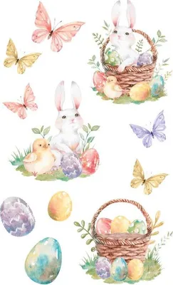 Produktbild von Ostersticker Häschen Schmetterlinge Eier 3 Bögen mit diversen Aufklebern Ostern