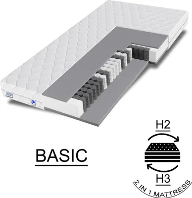 Immagine prodotto di Materasso a molle TULENA materasso a molle insacchettate 80 x 190 cm , H2 / H3 - rivestimento lavabile - Basic
