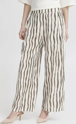 Image de Fransa FRARIANA Pantalon pour femme en tissu, coupe décontractée