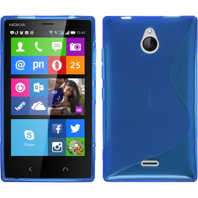Produktbild von PhoneNatic Case kompatibel mit Nokia X2 - blau Silikon Hülle S-Style + 2 Schutzfolien