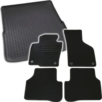 Produktbild von Gummi-Kofferraumwanne + Fußmatten Set für VW Passat 3C Variant, Bj. 2007-10/2014