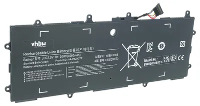 Produktbild von vhbw Akku kompatibel mit Samsung XE500TIC, XE500T2RU, XE500T1C-K02DE, XE500T1C-K01DE, XE500T1C-H02DE Notebook (4080 mAh, 7,5 V, Li-Polymer)