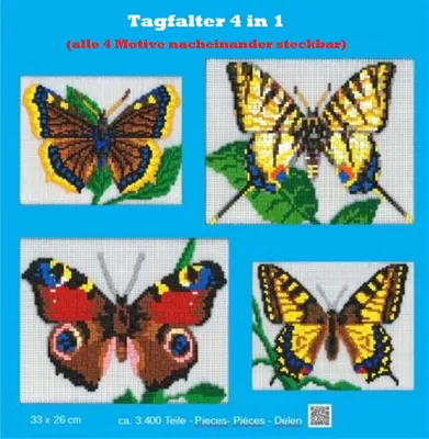 Produktbild von Stick it® Tagfalter 4 in 1 ca. 3.400 Teile mit XXL-Steckvorlage