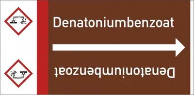 Produktbild von Dreifke® Aufkleber/Rohrleitungsband Denatoniumbenzoat, DIN 2403, ab Ø 15mm, b...