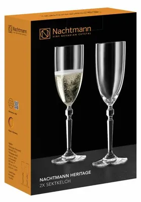 Produktbild von Nachtmann Heritage Sektkelch, 2er Set, Sektglas, Champagnerglas, Kristallglas, 230 ml, 106721