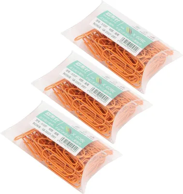 Zdjęcie produktu dla Spinacze 180 sztuk, pomarańczowe, do biura, szkoły i domu, małe urocze spinacze do dokumentów