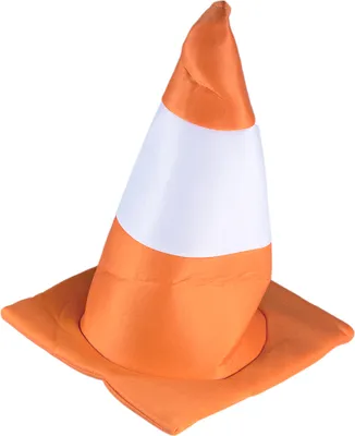 Produktbild von Bristol Novelty Uni Verkehrskegel-Hut BN1714 (Einheitsgröße) (Orange/Weiß)
