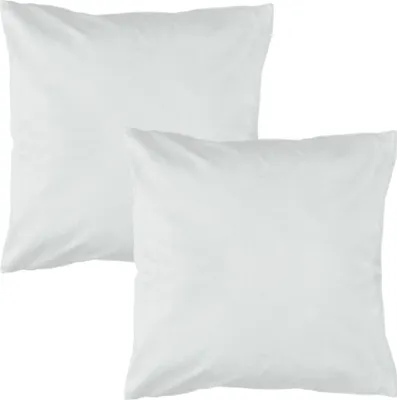 Produktbild von Doppelpack Kissenhüllen 50cm x 50cm Samt Kissenbezug Kissenbezüge Sofakissen Hülle Dekokissen Bezüge Wohnzimmer 2 Stück  Weiß