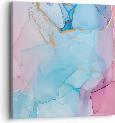 Produktbild von Bild auf Leinwand - Leinwandbild - Einteilig - Marmor Rosa Türkis - 40x40cm - Wand Bild - Wanddeko - Wandbilder - Leinwanddruck - Bilder - Wanddekoration - Leinwand bilder - Wandbild - AC40x40-4600