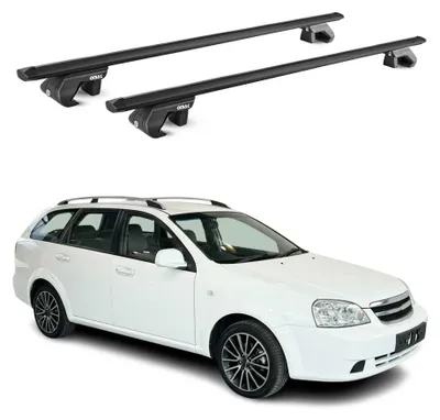 Produktbild von Dachträger Grundtäger für Chevrolet Nubira Kombi 2005-2009 90kg Alu Schwarz, KI-generiertes Bild