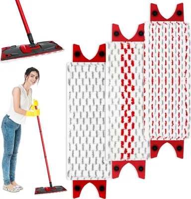 Produktbild von 3 Stš¹ck Bodenwischer Ersatzbezug, fš¹r Vileda Wischmopp Ersatz Mikrofaser Set,fš¹r Vileda Ultramat Mop Ersatz, Leicht zu Befestigen,Staubwischer,fš¹r Alle Flecken Entfernen Boden