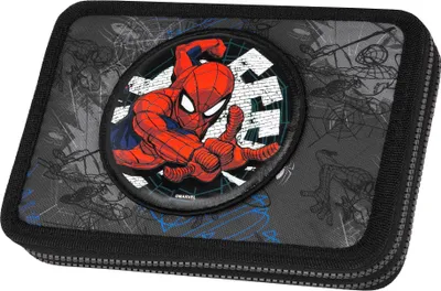 Obrázok produktu pre McNeill Spider-Man, Mäkké puzdro na perá, Čierna, Modrá, Šedá, Červená, Obrázok, Chlapec, Zips, Detské