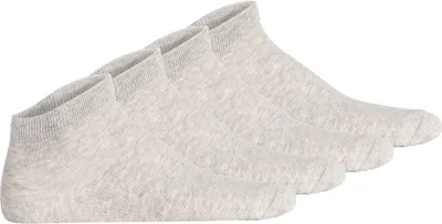 Produktbild von Von Jungfeld Uni Sneakersocken, 4er Pack - Essentials Sneaker, einfarbig Grau 43-46
