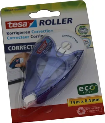 Produktbild von tesa Korrekturroller ecoLogo nachfüllbar blau